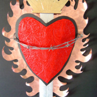 Copper Flame Heart